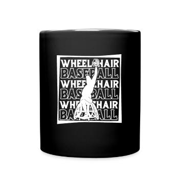 Fauteuil roulant de baseball - Mug uni - noir - Devant