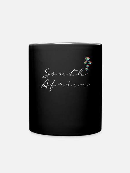 Südafrika - Tasse einfarbig - Schwarz