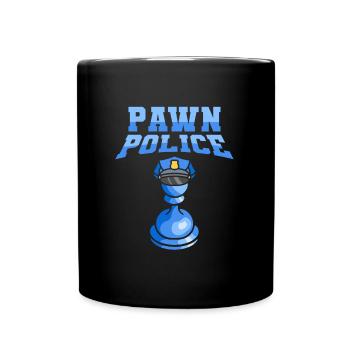 Schach Lustig - Tasse einfarbig - Schwarz - Vorne