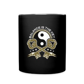 Qigong Balance Is The Key Martial Arts Tai Chi - Full Colour Mug - black - Front
