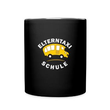 Schulbus School Bus Driver Grundschule Elterntaxi - Tasse einfarbig - Schwarz - Vorne