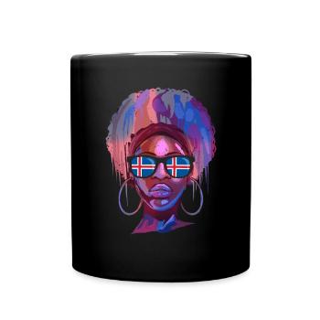 Island - Tasse einfarbig - Schwarz - Vorne