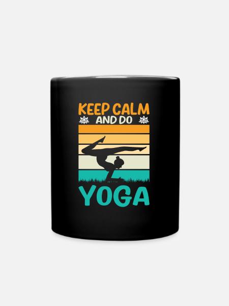 Yoga - Meditation Entspannung - Tasse einfarbig - Schwarz