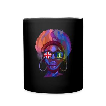 Britische Jungferninseln - Tasse einfarbig - Schwarz - Vorne