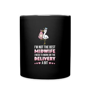 Midwife funny future midwife - Full Colour Mug - black - Front