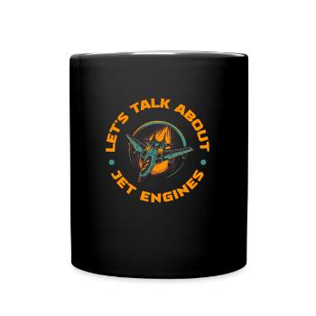 Flugzeug Mechaniker Cool - Tasse einfarbig - Schwarz - Vorne