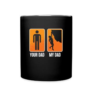 Indoor Climbing Your Dad My Dad Loves Bouldering - Full Colour Mug - black - Front