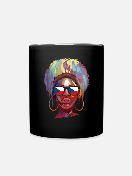 Tschechische Republik - Tasse einfarbig - Schwarz