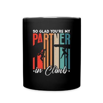 Rock Climbing So Glad You're My Partner Bouldering - Full Colour Mug - black - Front