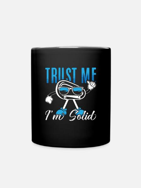 Rock Climbing Trust Me I'm Solid Mountaineering - Full Colour Mug - black