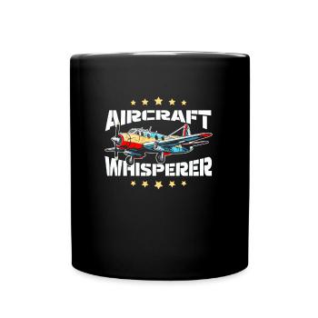 Flugzeug Mechaniker Cool - Tasse einfarbig - Schwarz - Vorne
