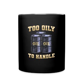 Oilfield Drilling Rig Oil Rig - Full Colour Mug - black - Front