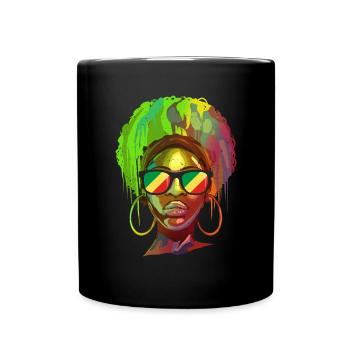 Kongo Republik - Tasse einfarbig - Schwarz - Vorne