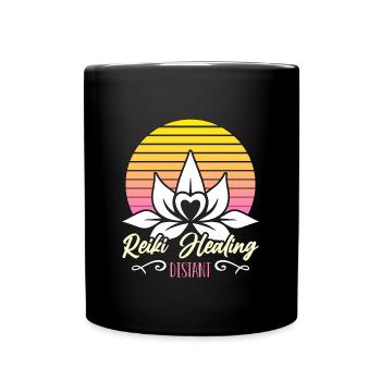 Reiki Healing Distant Energy Healing Meditation - Tasse einfarbig - Schwarz - Vorne