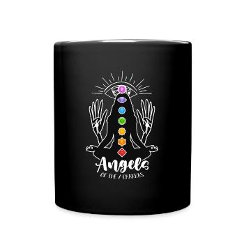Reiki Angels Of The 7 Chakras Loves Energy Healing - Full Colour Mug - black - Front