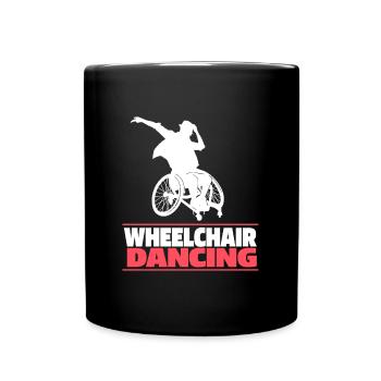 Dancing Dancer Wheelchair - Full Colour Mug - black - Front