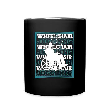 Juggling Juggler Wheelchair - Full Colour Mug - black - Front