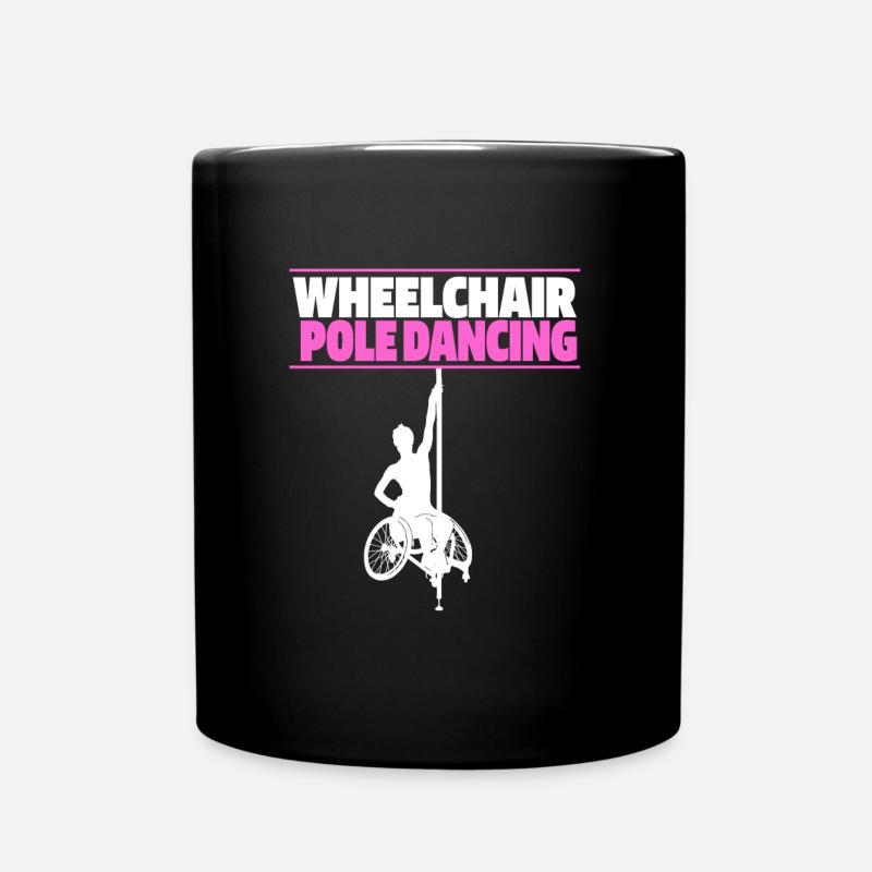 Pole Dancing Rollstuhl - Tasse einfarbig - Schwarz