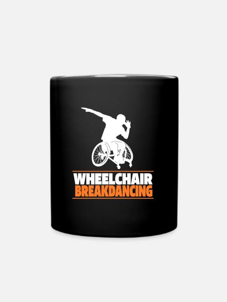 Breakdance Breakdancer Breakdancing Wheelchair - Full Colour Mug - black