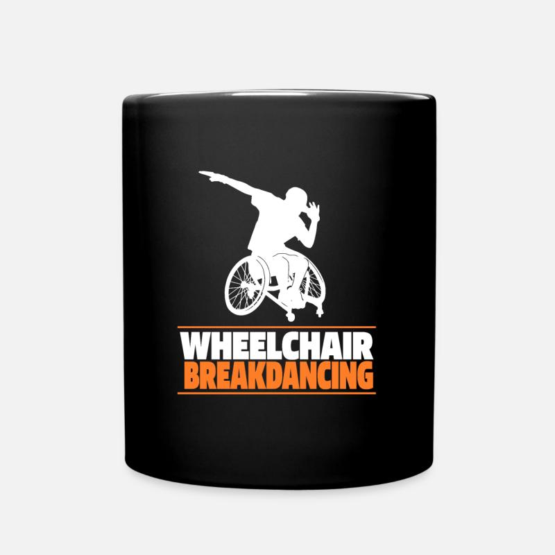 Breakdance Breakdancer Breakdancing Wheelchair - Full Colour Mug - black