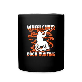 Duck Hunting Duck Hunting Wheelchair - Full Colour Mug - black - Front