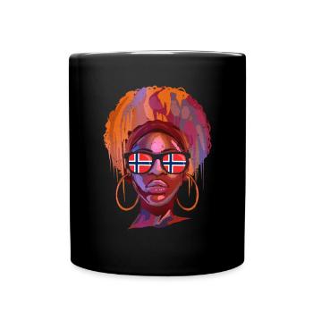 Norwegen - Tasse einfarbig - Schwarz - Vorne