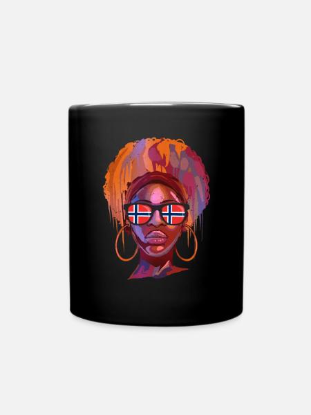 Norwegen - Tasse einfarbig - Schwarz