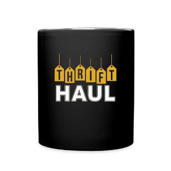 Thrift Shopping Thrift Haul Second Hand Thrifter - Tasse einfarbig - Schwarz - Vorne