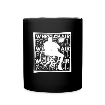 American Football Wheelchair - Full Colour Mug - black - Front