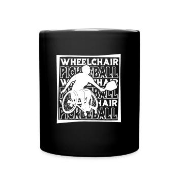 Pickleball Wheelchair - Full Colour Mug - black - Front