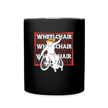 Line Dance Wheelchair - Full Colour Mug - black - Front