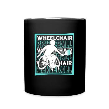 Pickleball Wheelchair - Full Colour Mug - black - Front