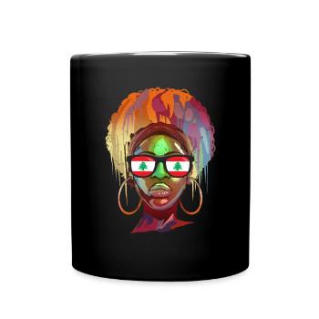 Libanon - Tasse einfarbig - Schwarz - Vorne
