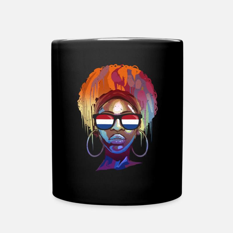 Niederlande - Tasse einfarbig - Schwarz