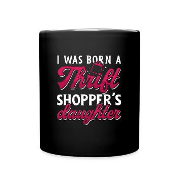 Shopping d’occasion Je suis né un marché aux puces - Mug uni - noir - Devant