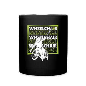 Fauteuil roulant softball - Mug uni - noir - Devant
