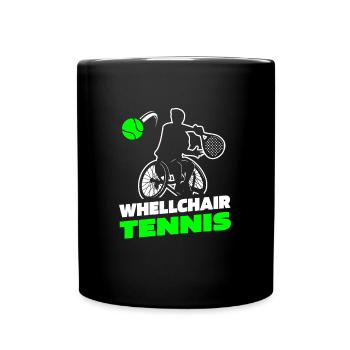 Tennis Rollstuhl Wheelchair Tennis - Tasse einfarbig - Schwarz - Vorne