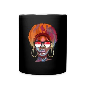 Singapur - Tasse einfarbig - Schwarz - Vorne