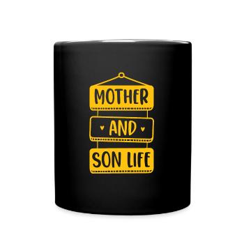 Maman Mère Fils - Mug uni - noir - Devant