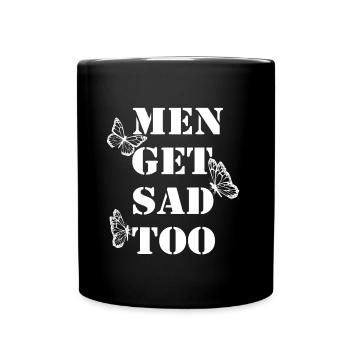 Vintage Men get sad too - Full Colour Mug - black - Front