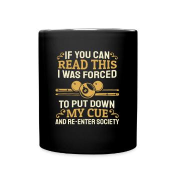 Billard - Tasse einfarbig - Schwarz - Vorne