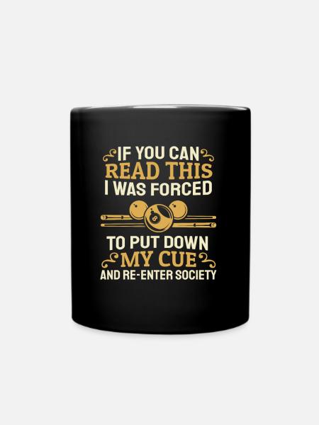 Billard - Tasse einfarbig - Schwarz
