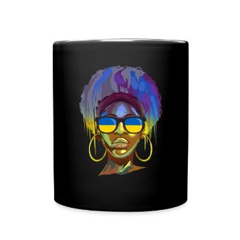 Ukraine - Tasse einfarbig - Schwarz - Vorne