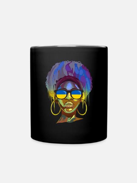 Ukraine - Tasse einfarbig - Schwarz