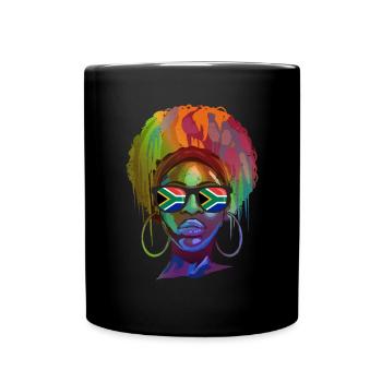 Südafrika - Tasse einfarbig - Schwarz - Vorne