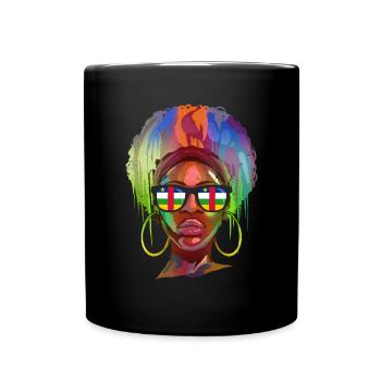 Zentralafrikanische Republik - Tasse einfarbig - Schwarz - Vorne