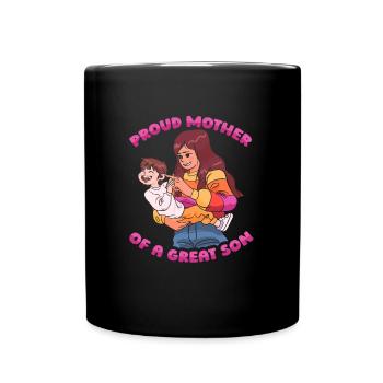 Maman Mère Fils - Mug uni - noir - Devant