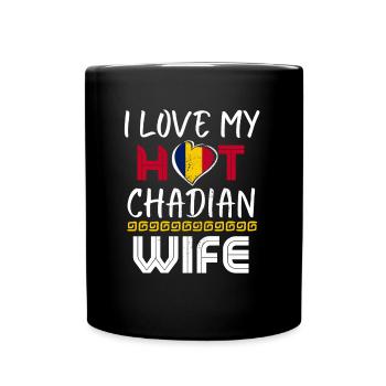 Funny I Love My Hot Chadian Wife Husband - Full Colour Mug - black - Front