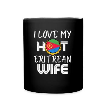 Funny I Love My Hot Eritrean Wife Husband - Full Colour Mug - black - Front