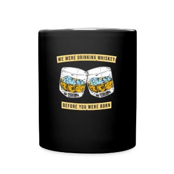 Whisky Whiskey Lustig - Tasse einfarbig - Schwarz - Vorne